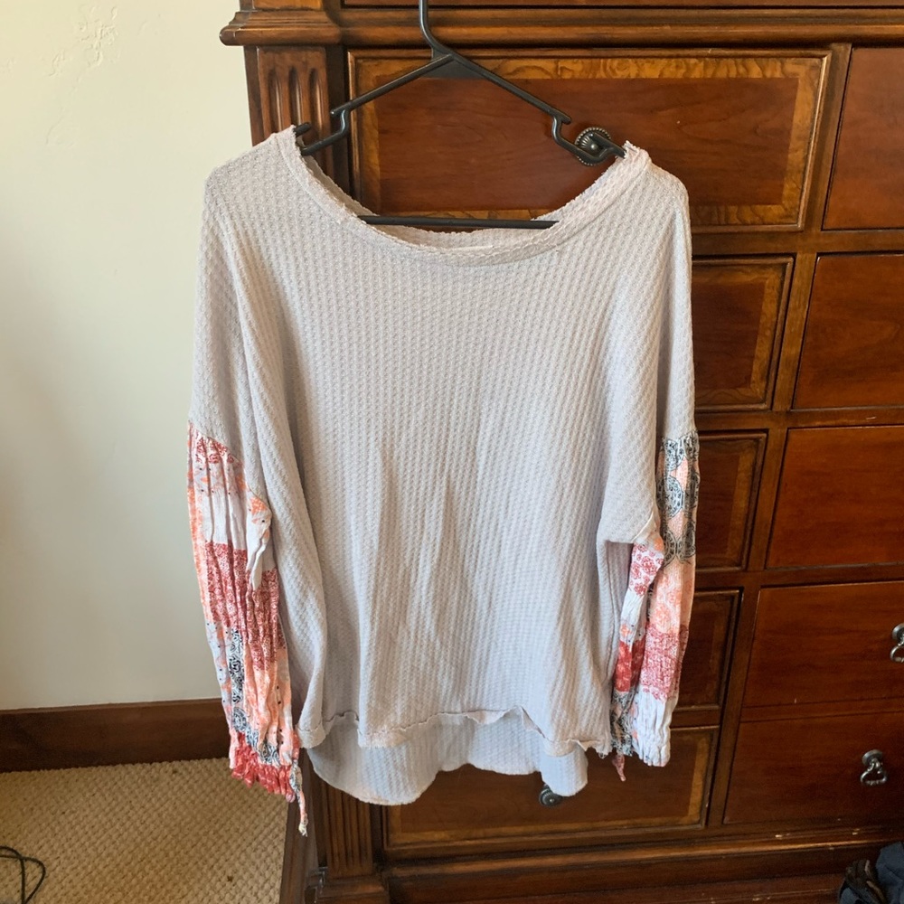 In loom peasant shirt! So perfect and fits great